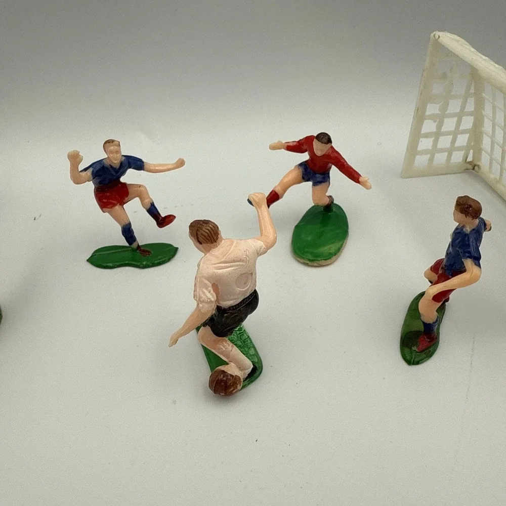 Vintage Soccer Players Cake Topper Figures Made In‎ Hong Kong